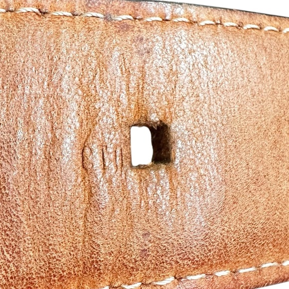 Authentic Louis Vuitton Brown Monogram Leather & Gold Belt Size 100/40 - Picture 5 of 16